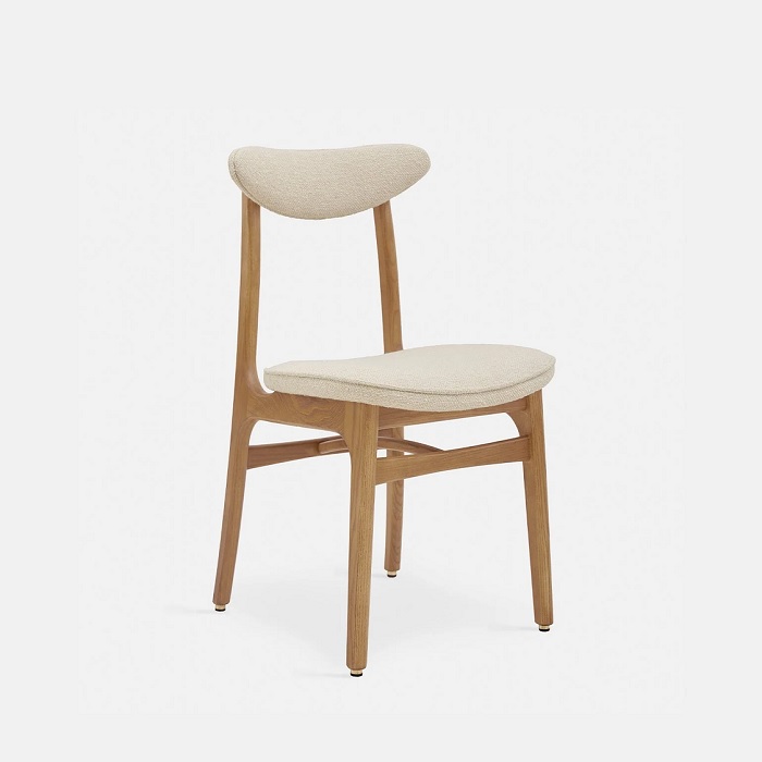 200-190 Chaise Boucle Crème Natural Wood 200-190 Chaise Boucle