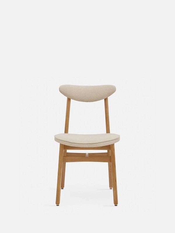 200-190 Chaise Boucle Crème Natural Wood 200-190 Chaise Boucle – Image 5