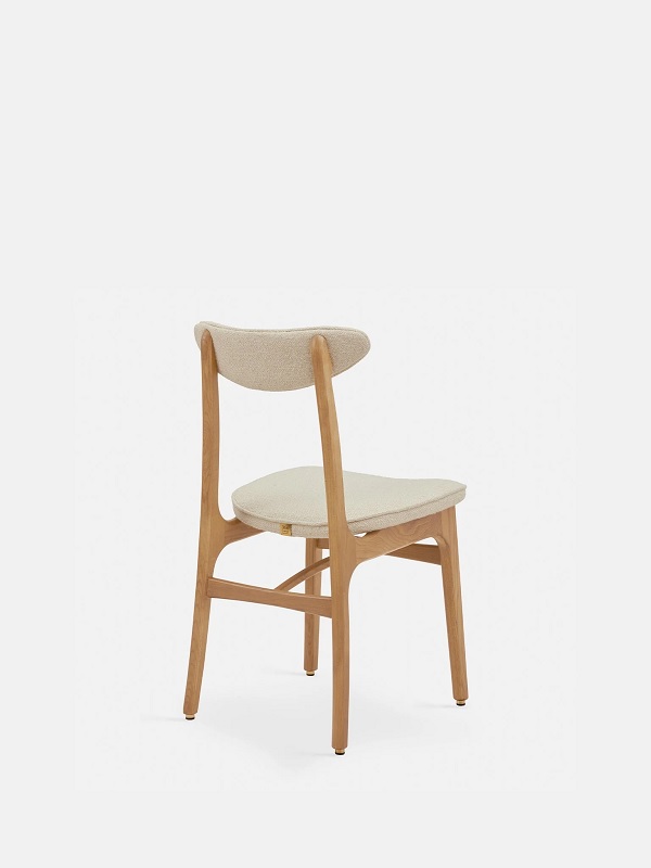 200-190 Chaise Boucle Crème Natural Wood 200-190 Chaise Boucle – Image 3