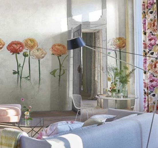 Papier Peint Designers-Guild TOURANGELLE SCENE PEONY – Image 2