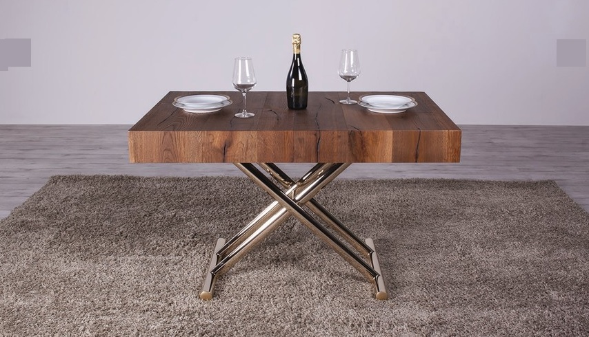Table relevable Ulisse chêne massif Altacom – Image 2