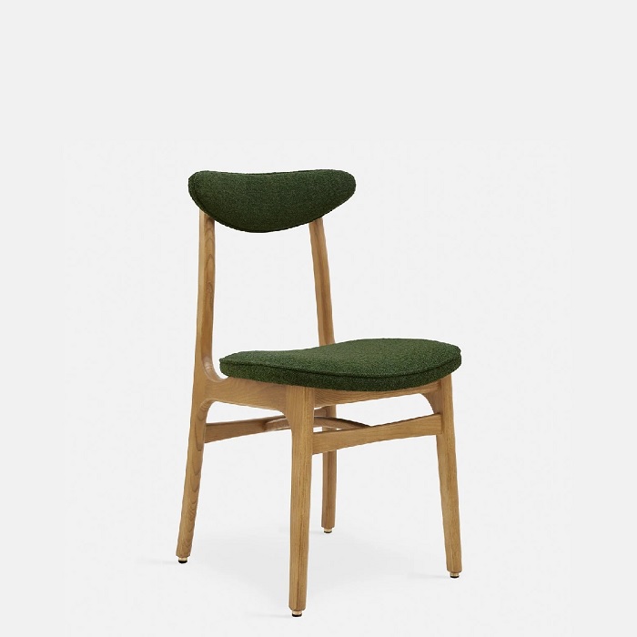 200-190 Chaise Boucle Bottle Green Natural Wood 366 Concept 200-190 Chaise Boucle